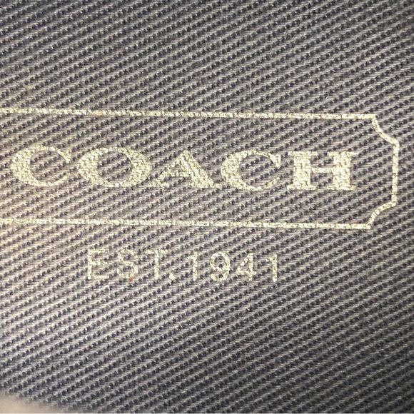 Coach Barrett blue tan low top canvas signature C print sneakers - Picture 8 of 10